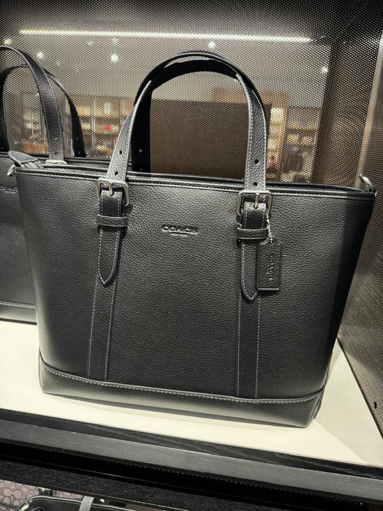 Coach Men Warner Tote Bag In Silver Black (Pre-Order)