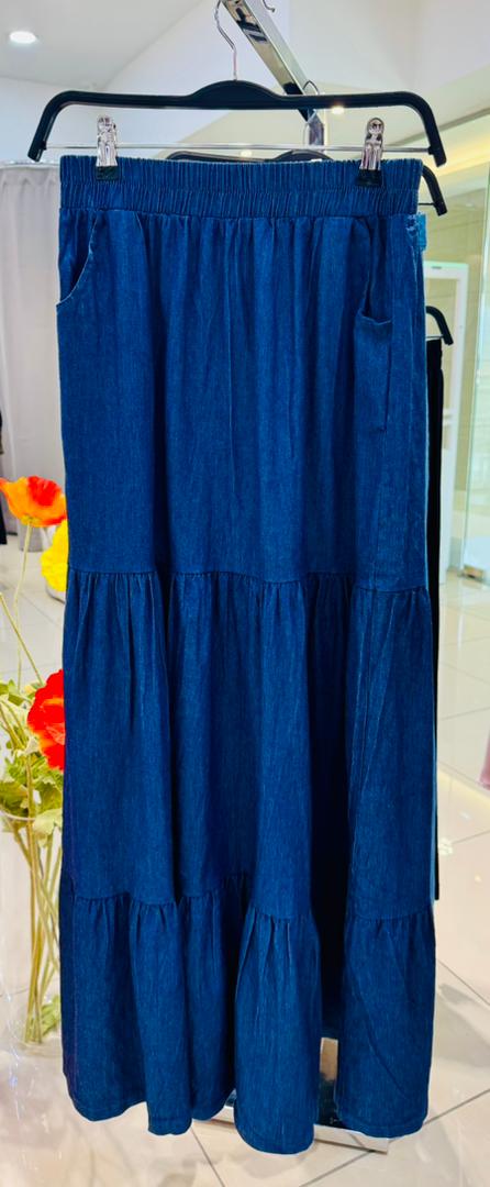 Raffida Roxy Denim Layer Skirt