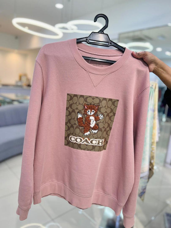Preloved Coach Signature Kitten Crewneck