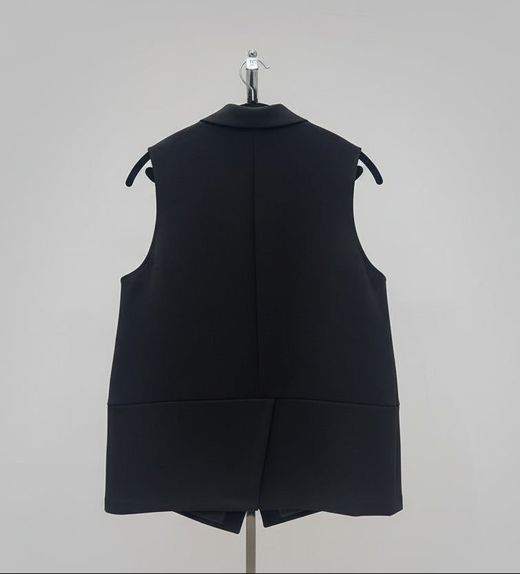 Raffida Emma Sleeveless Vest In Black