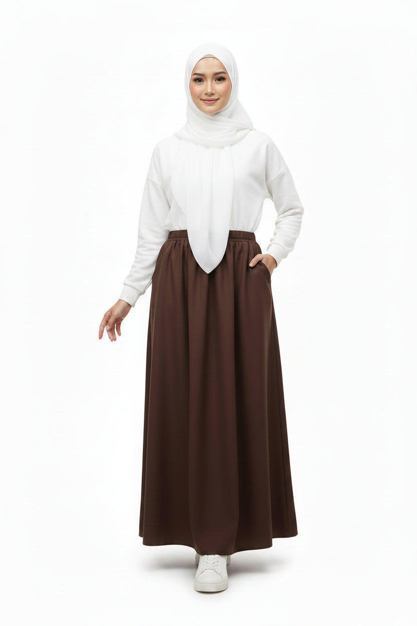 Raffida Serena BriskWalk Skirt In Coffee Brown