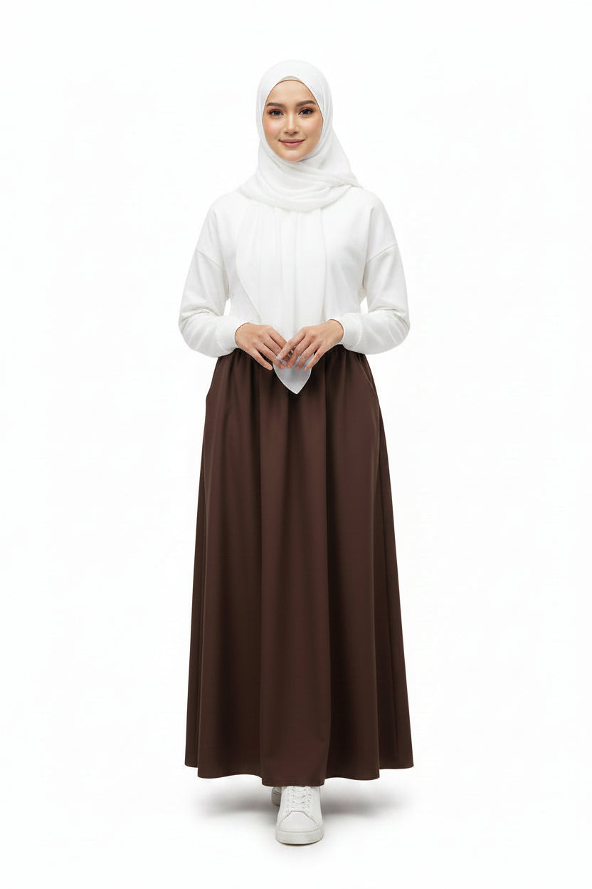Raffida Serena BriskWalk Skirt In Coffee Brown