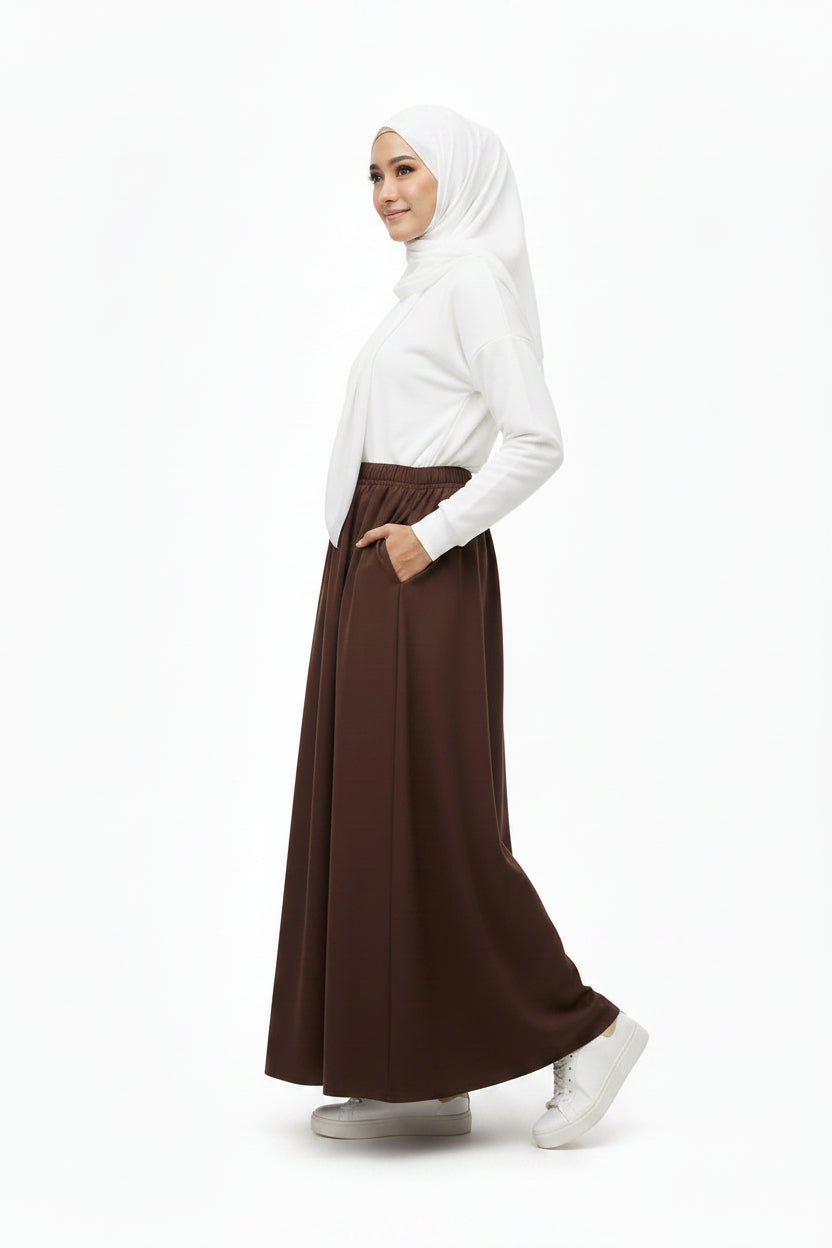 Raffida Serena BriskWalk Skirt In Coffee Brown