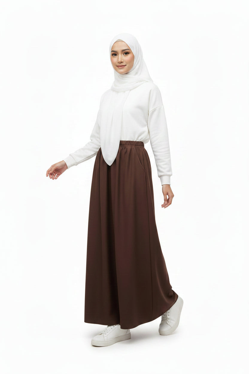 Raffida Serena BriskWalk Skirt In Coffee Brown