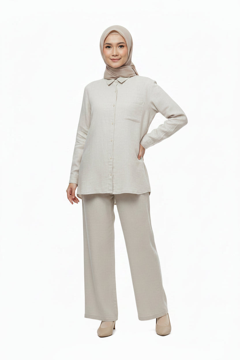 Raffida Jasmine Linen In Beige
