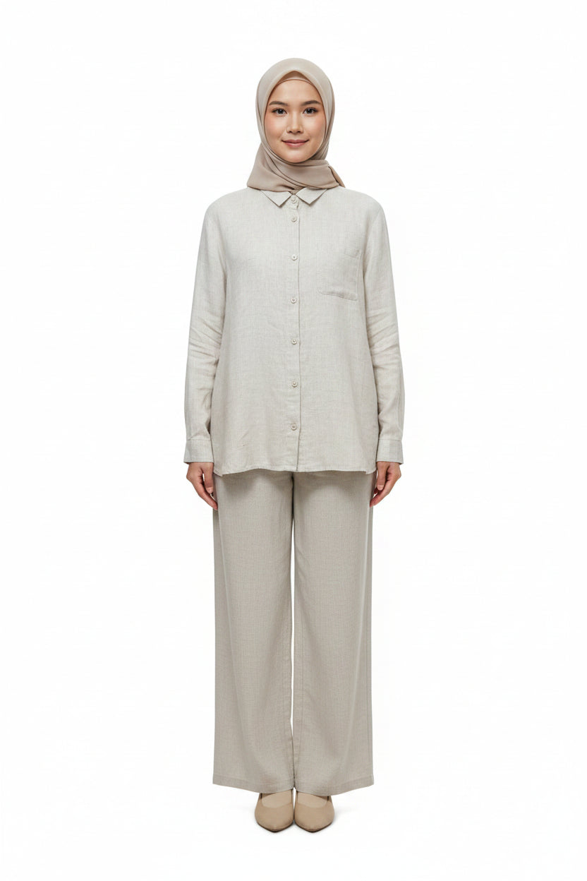 Raffida Jasmine Linen In Beige