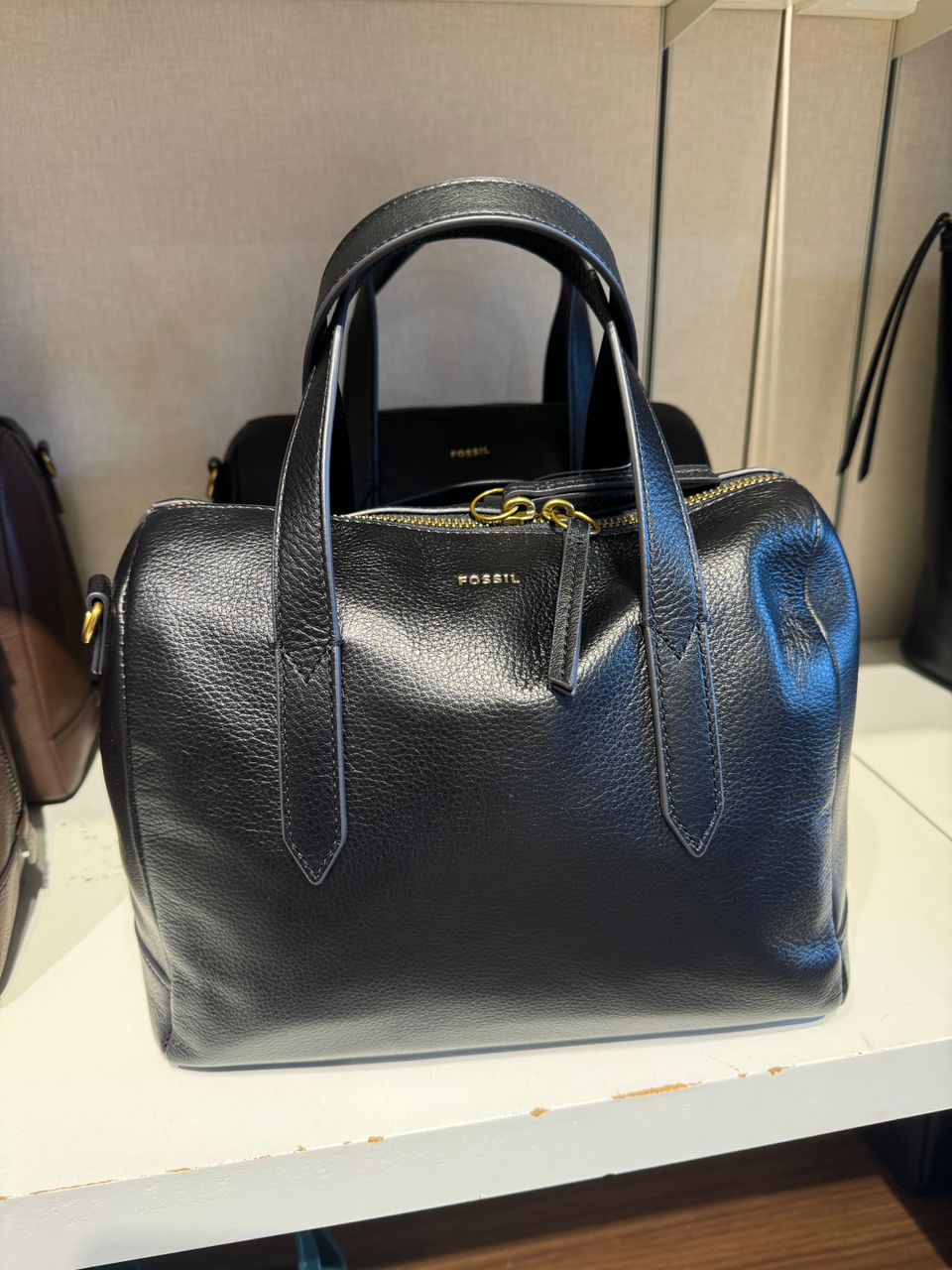 Fossil Sydney Satchel In Black (Pre-order)