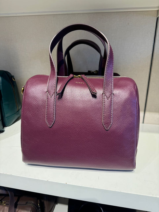 Fossil Sydney Satchel In Raisin (Pre-Order)