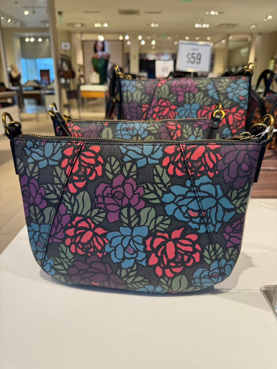 Fossil Skylar Crossbody In Dark Floral (Incoming stock)