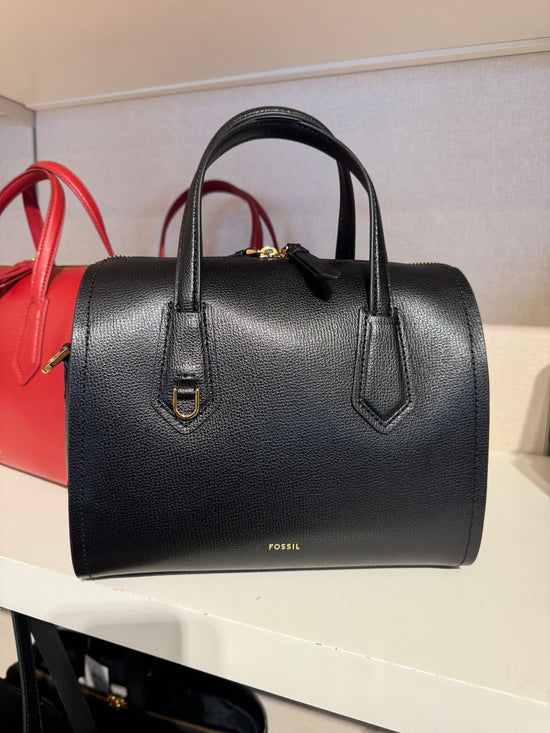 Fossil Wren Satchel In Black (Pre-Order)