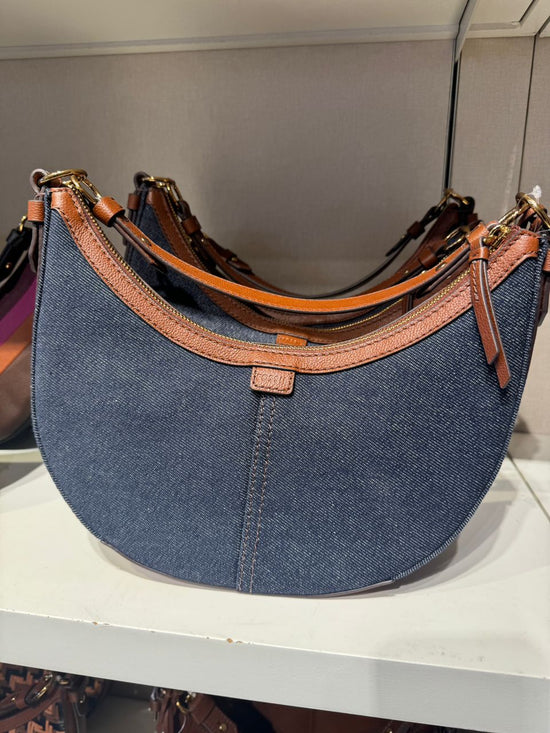 Fossil Shae Small Hobo In Denim (Pre-Order)