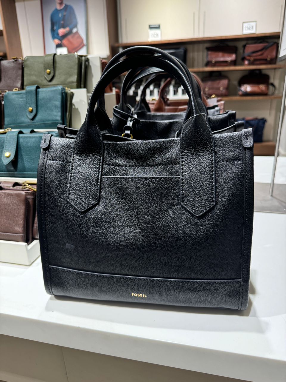 Fossil Kyler Satchel In Black (Pre-Order)