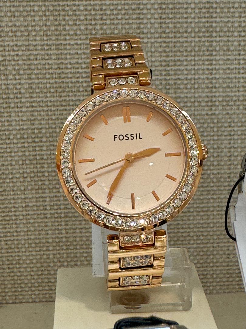 Fossil Women Karli Three-Hand Rose Gold-Tone Stainless Steel Watch Bq3181 (Pre-Order)