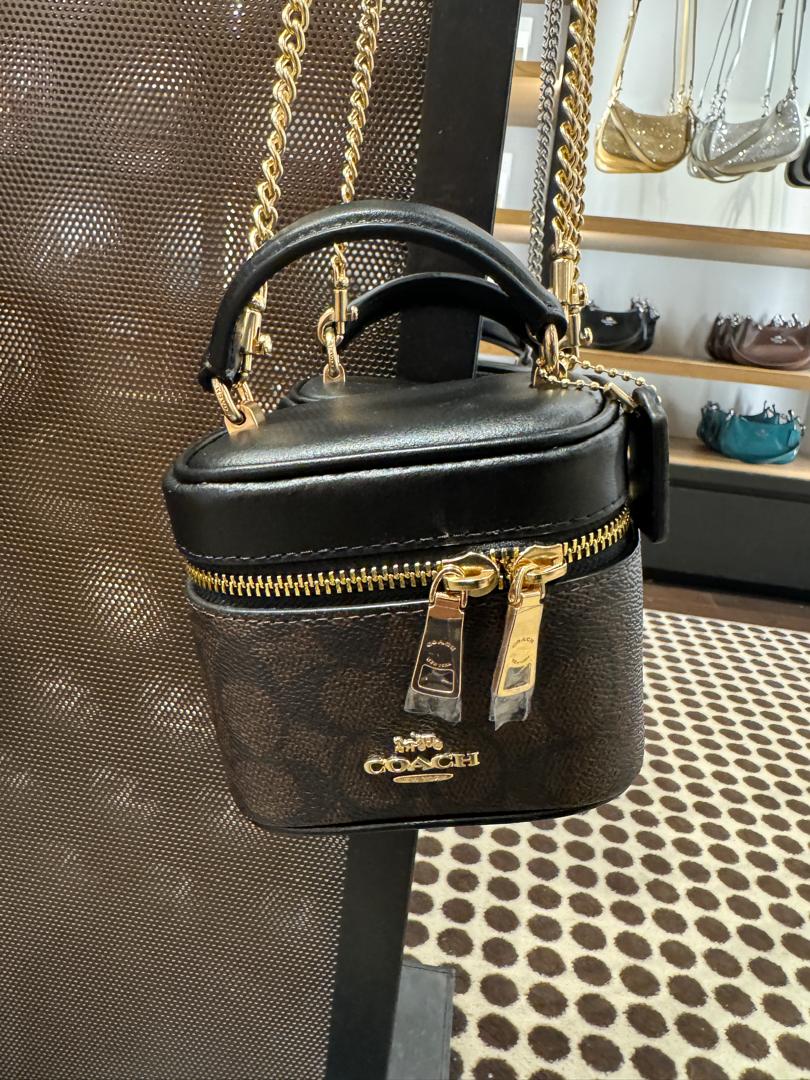 Coach Ava Crossbody Bag In Signature Gold Walnut Black (Pre-Order)