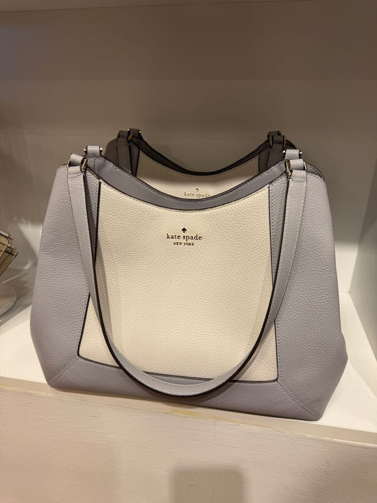 Kate Spade Lena Colorblock Triple Compartment Shoulder In Mountain Grey Multi (Pre-Order)