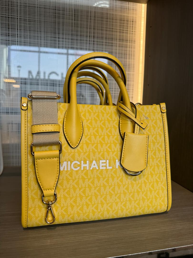 Michael Kors Mirella Small Signature Logo Tote In Golden Yellow (Pre-Order)