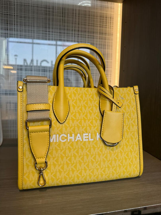 Michael Kors Mirella Small Signature Logo Tote In Golden Yellow (Pre-Order)