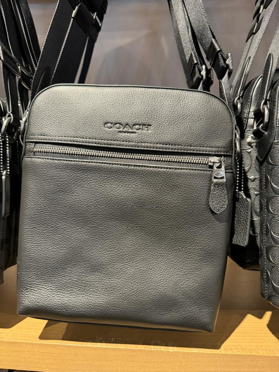 Coach Men Houston Flight Bag Leather Black (Pre-Order)