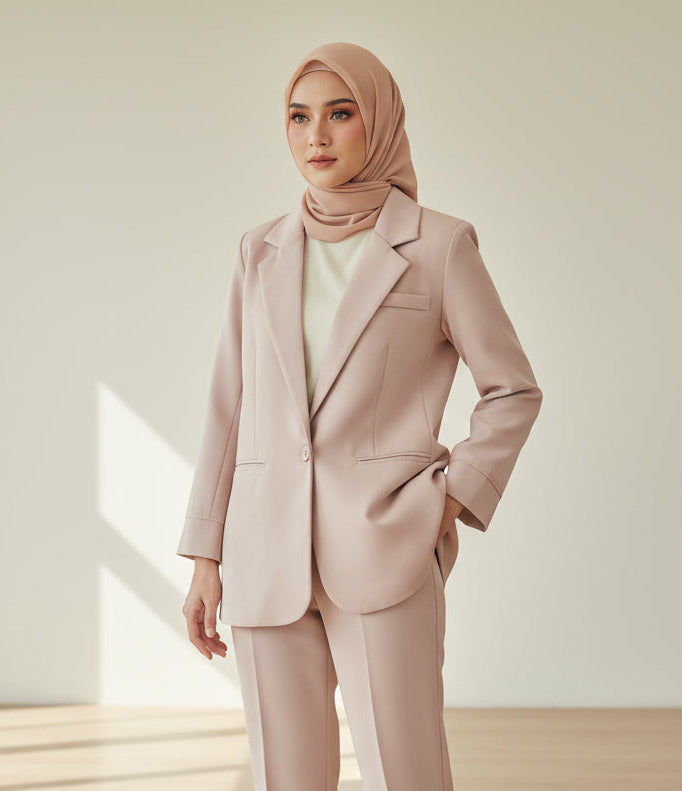 Raffida Janet Blazer In Light Pink (L)