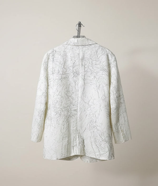 Raffida Macy Ivory Sketch Blazer In Off White (L)