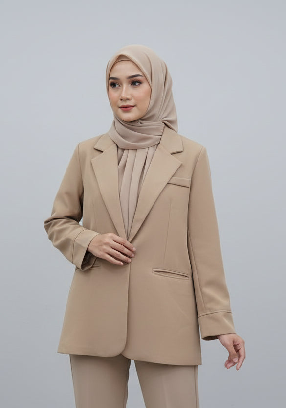 Raffida Janet Blazer In Light Brown (L)