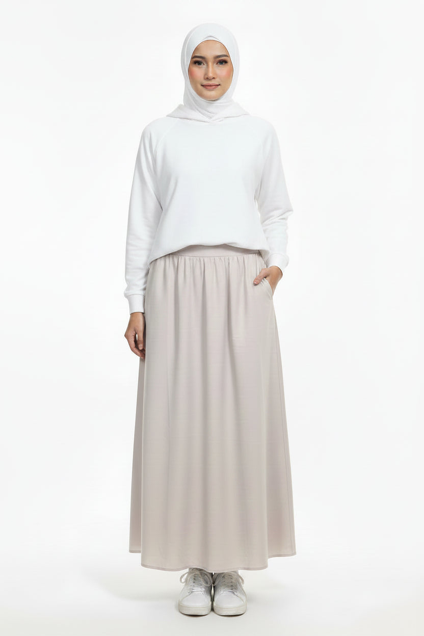 (Pre-Order) Raffida Serena BriskWalk Skirt In Light Grey