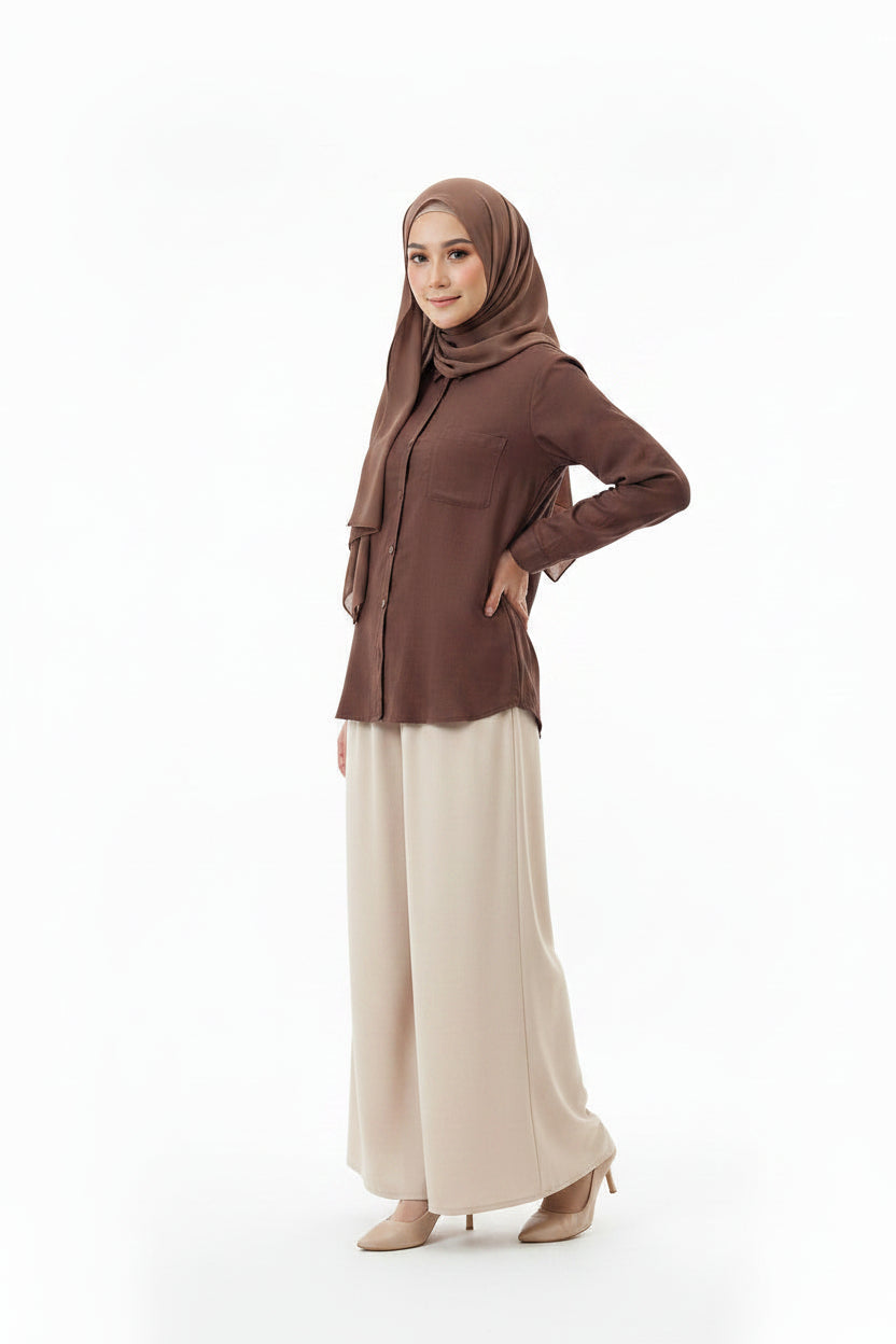 Raffida Jasmine Linen In Mocha