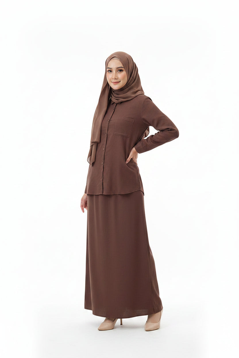 Raffida Jasmine Linen In Mocha