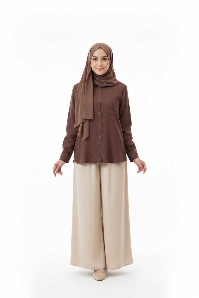 Raffida Jasmine Linen In Mocha