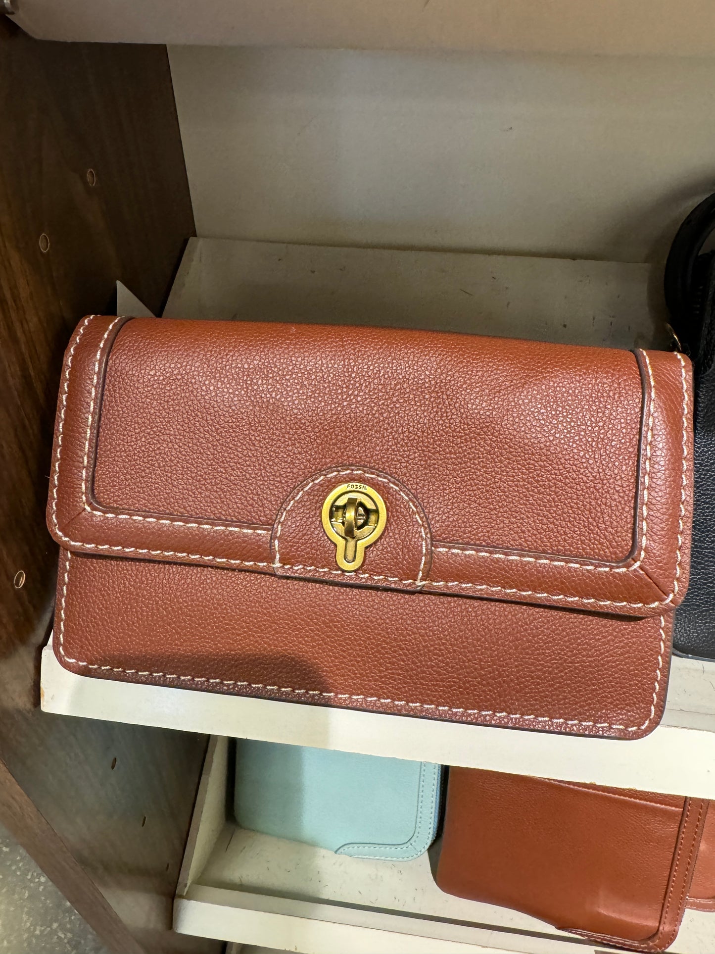 Fossil Ainsley Wallet Crossbody In Brown (Pre-Order)