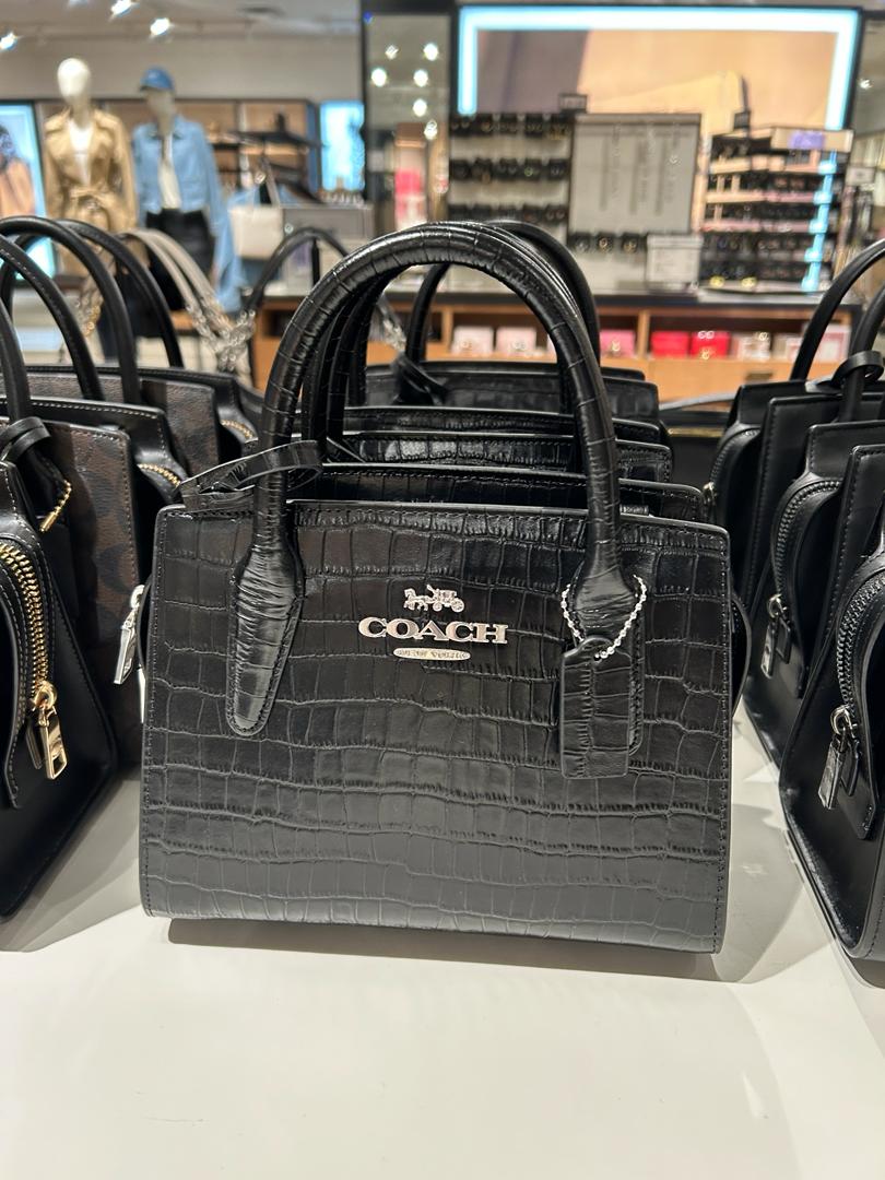Coach Andrea Carryall Croc Embossed In Black (Pre-Order)