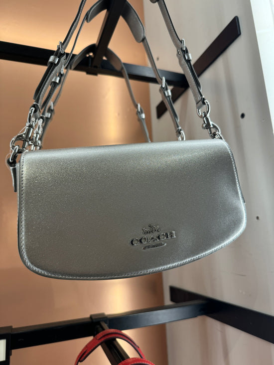 Coach Andrea Shoulder Bag In novelty leather Silver Light Silver (Pre-Order)