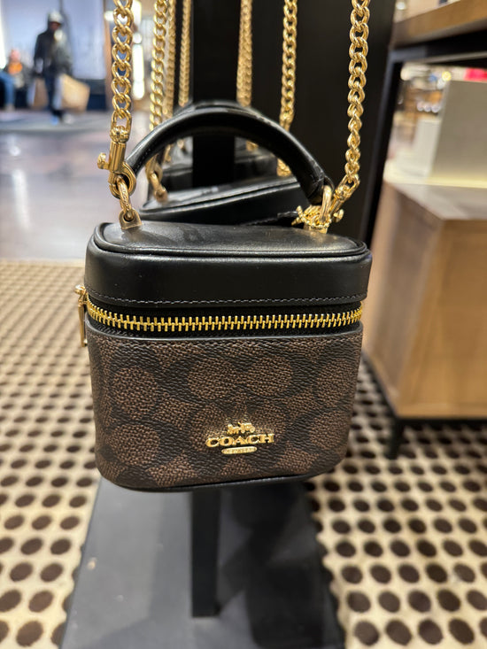 Coach Ava Crossbody Bag In Signature Gold Walnut Black (Pre-Order)