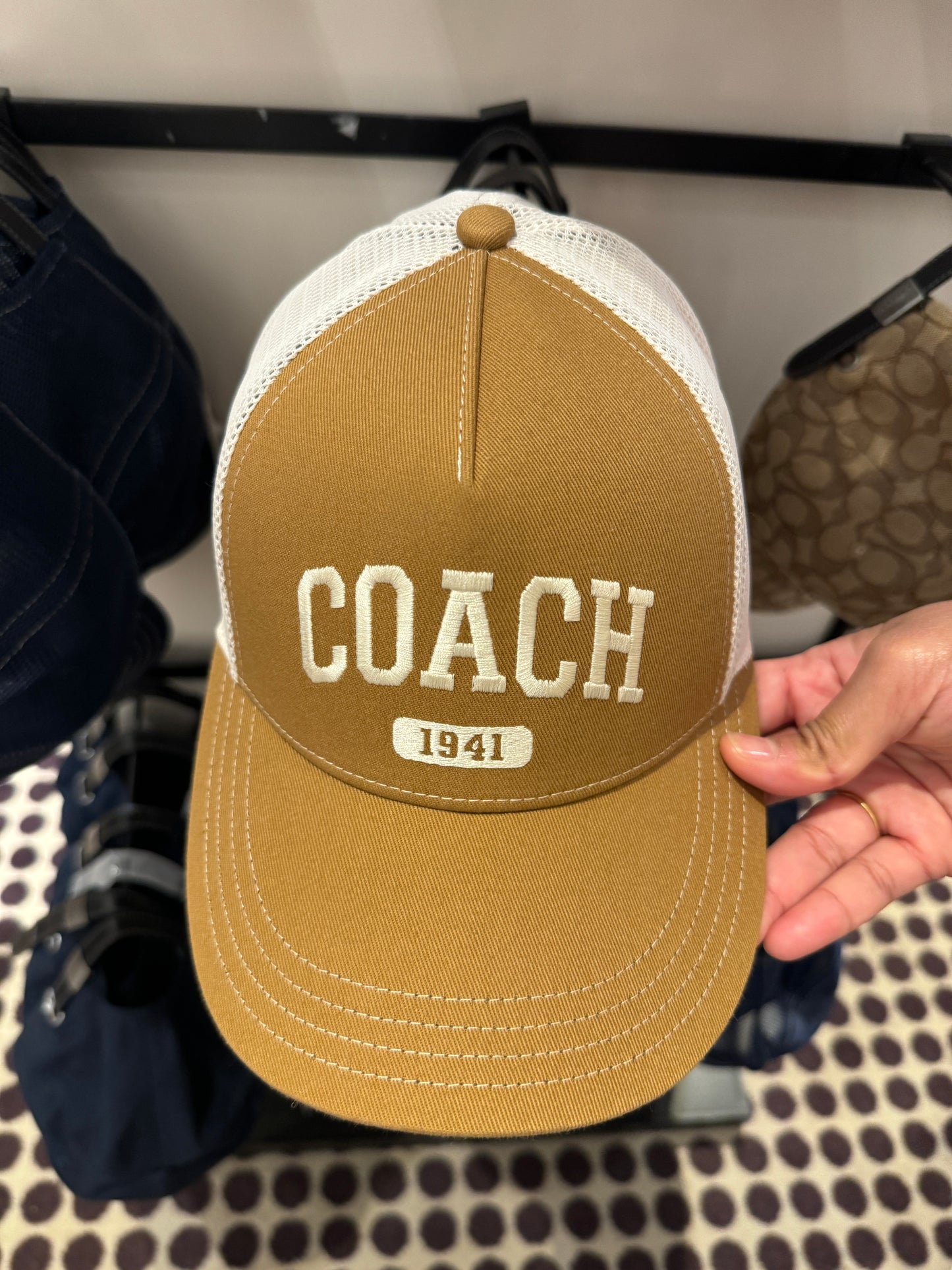 Coach 1941 Embroidered Trucker Hat In Light Saddle (Pre-order)