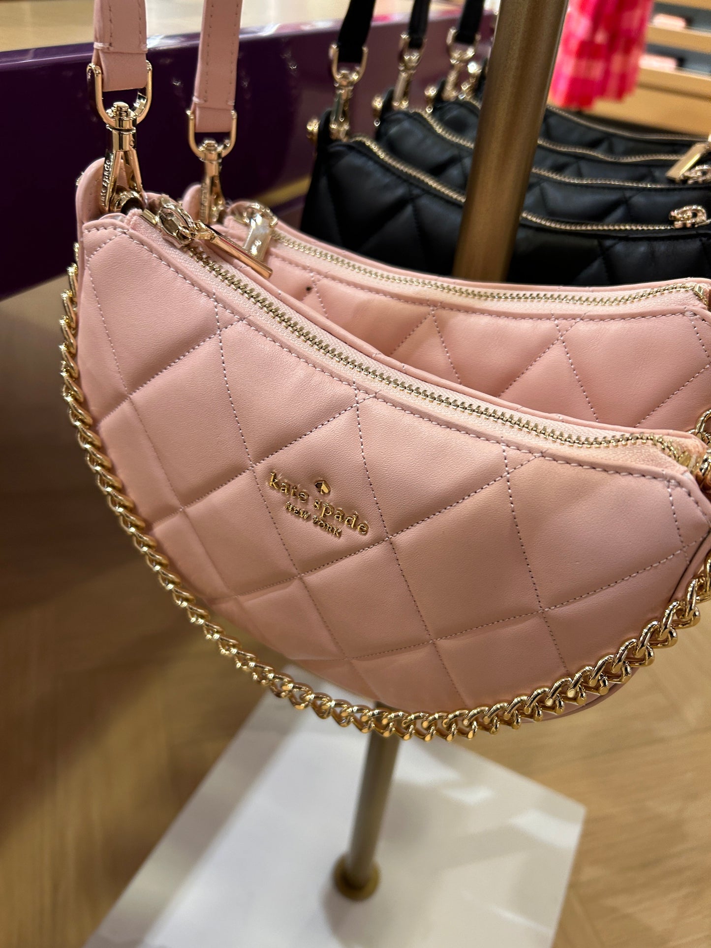 Load image into Gallery viewer, Kate Spade Carey Zip Top Crossbody In Conch Pink
