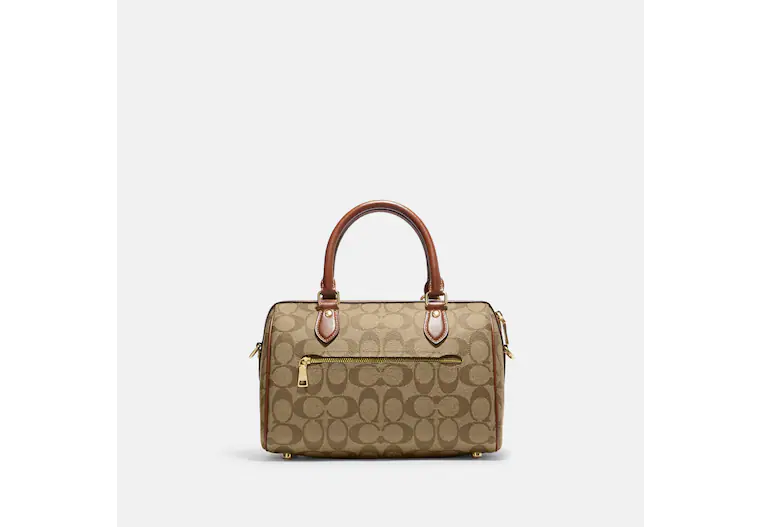 Load image into Gallery viewer, Coach New Rowan Satchel In Signature Khaki Saddle
