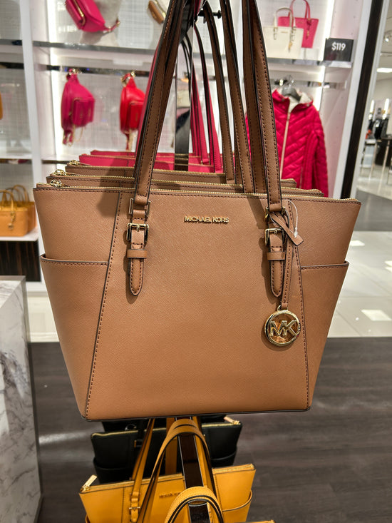 Michael Kors Charlotte Large Tote In Luggage (Pre-Order)
