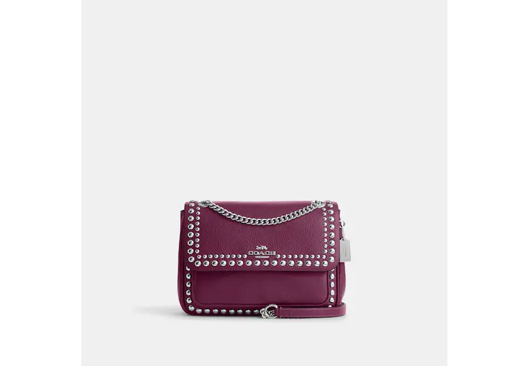 Coach Klare Crossbody 25 With Rivets In Deep Berry (Pre-Order)