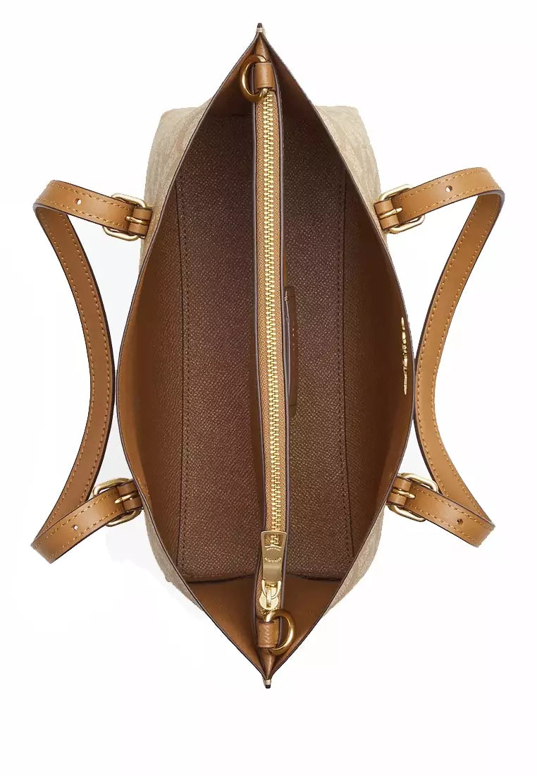 Load image into Gallery viewer, Coach Mollie Tote 25 In Signature Light Saddle
