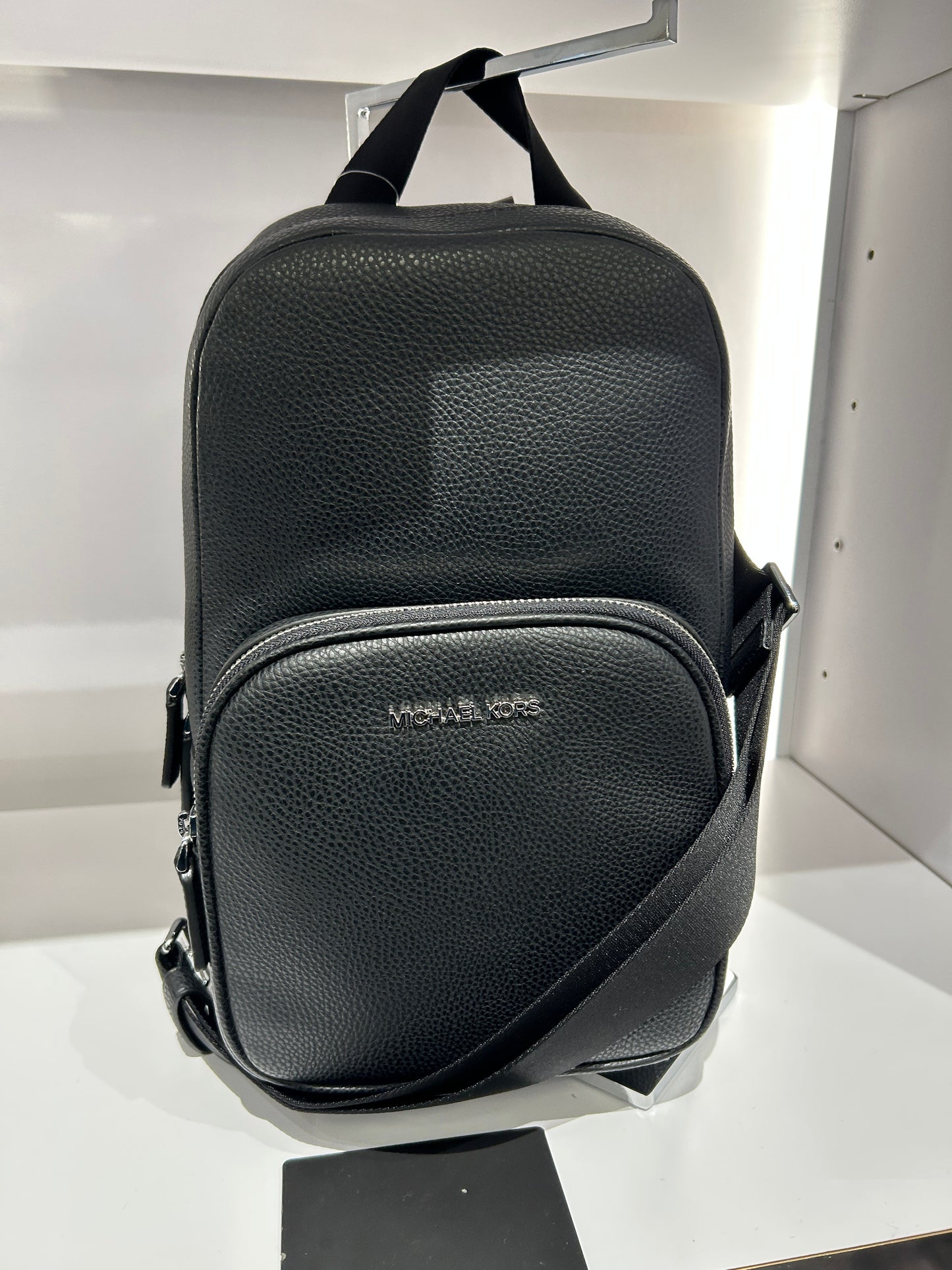 Michael Kors Cooper Commuter Men Sling Pack In Black (SAMPLE)