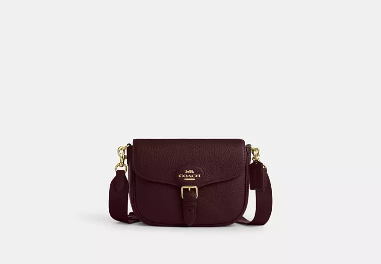 Coach Amelia Saddle Bag In Merlot (Pre-order)