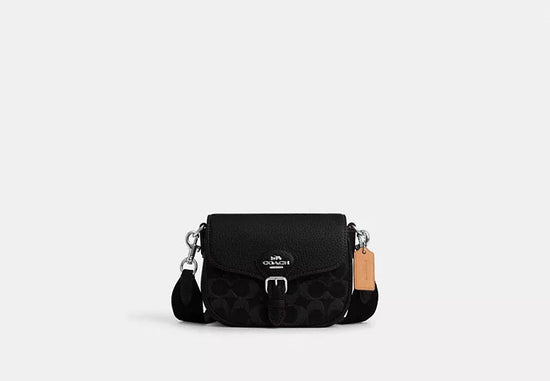 Load image into Gallery viewer, Coach Amelia Small Saddle Bag In Signature Denim Black (Pre-order)

