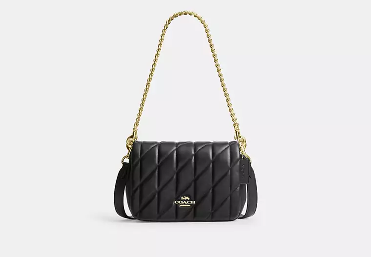 Coach Quinn Bag With Quilting In Black (Pre-order)