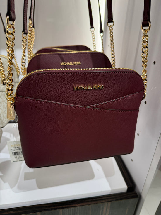 Michael Kors Dome Crossbody In Oxblood (Pre-Order)