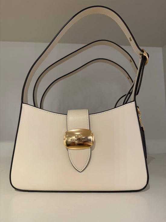 Coach Eliza Shoulder Bag With Zipper Closure In Gold Chalk (Pre-Order)