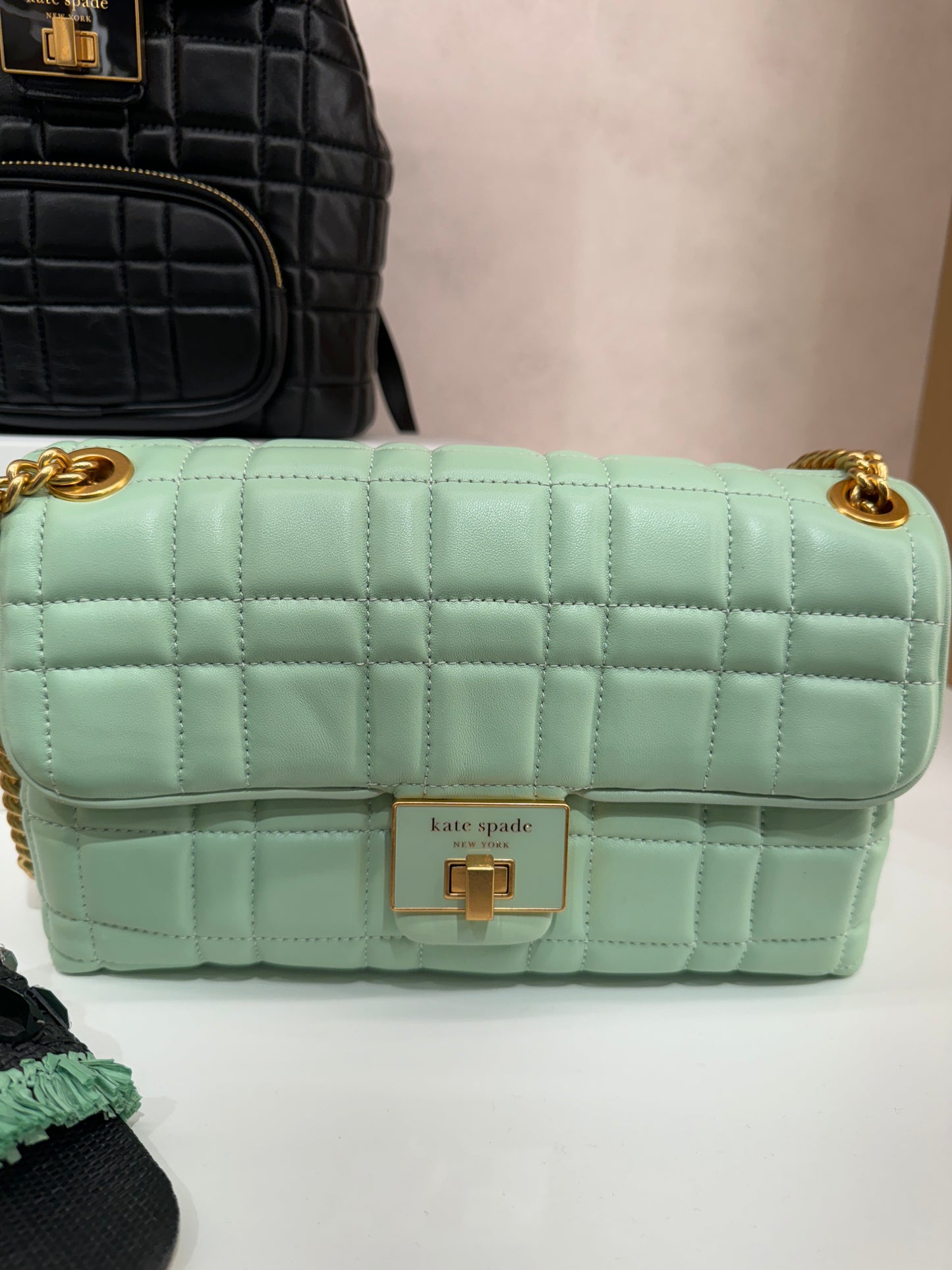 Kate Spade Evelyn Quilted Medium Convertible Shoulder In Pistachio (Pre-Order)
