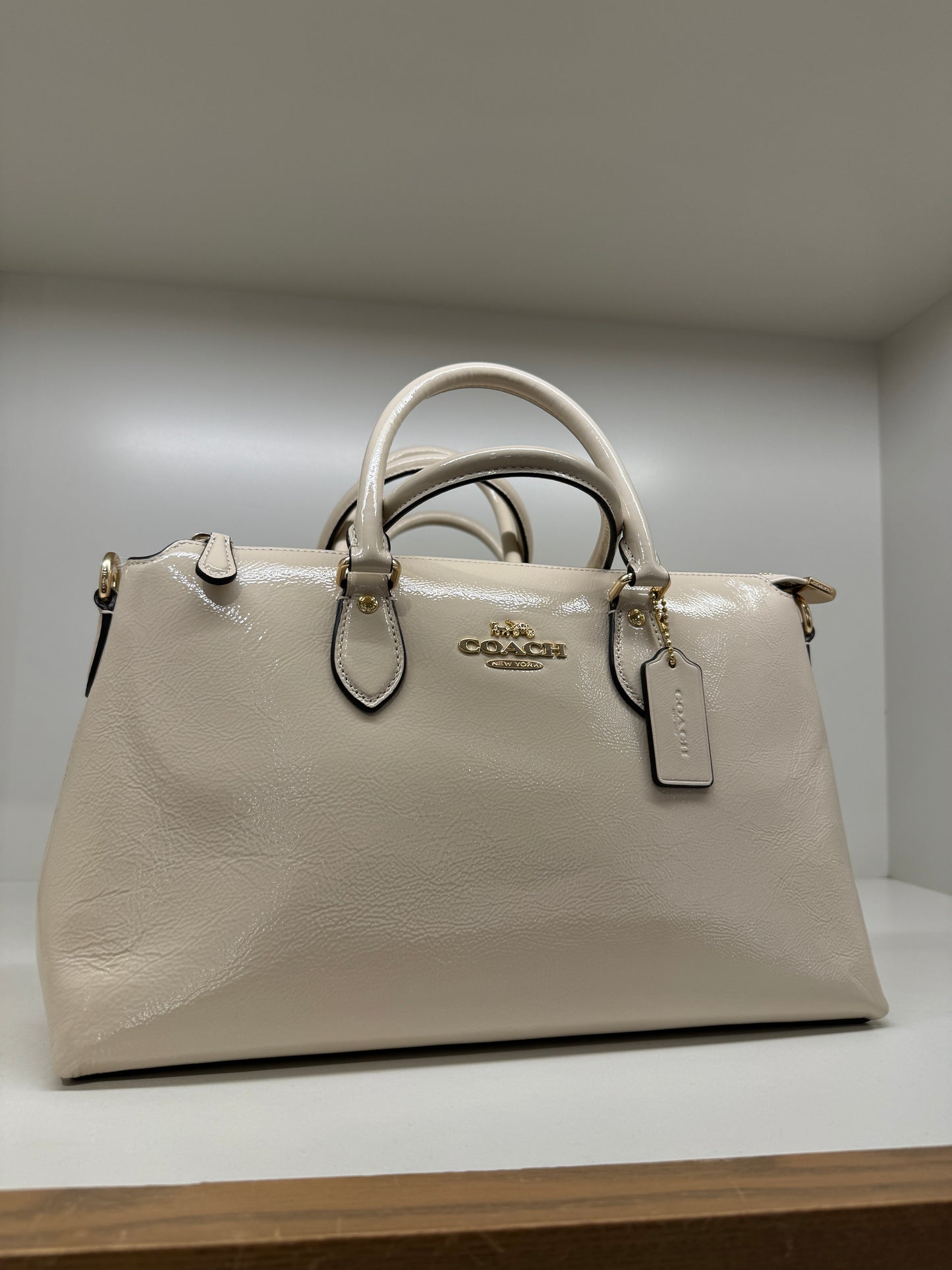 Coach Georgia Satchel In novelty leather Gold Pearl (Pre-Order)