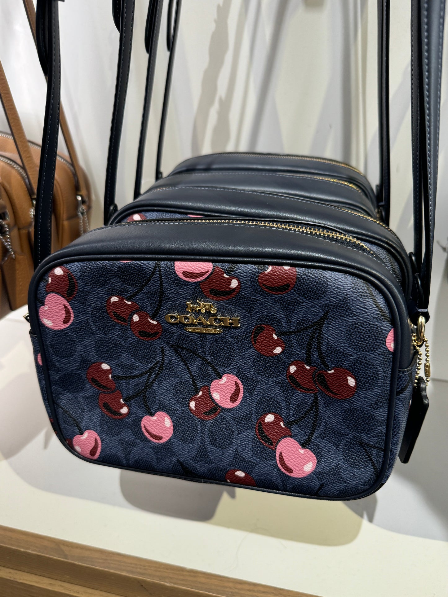 Coach Jamie Camera Bag In Signature Canvas With Cherry Print Denim multi (Pre-Order)