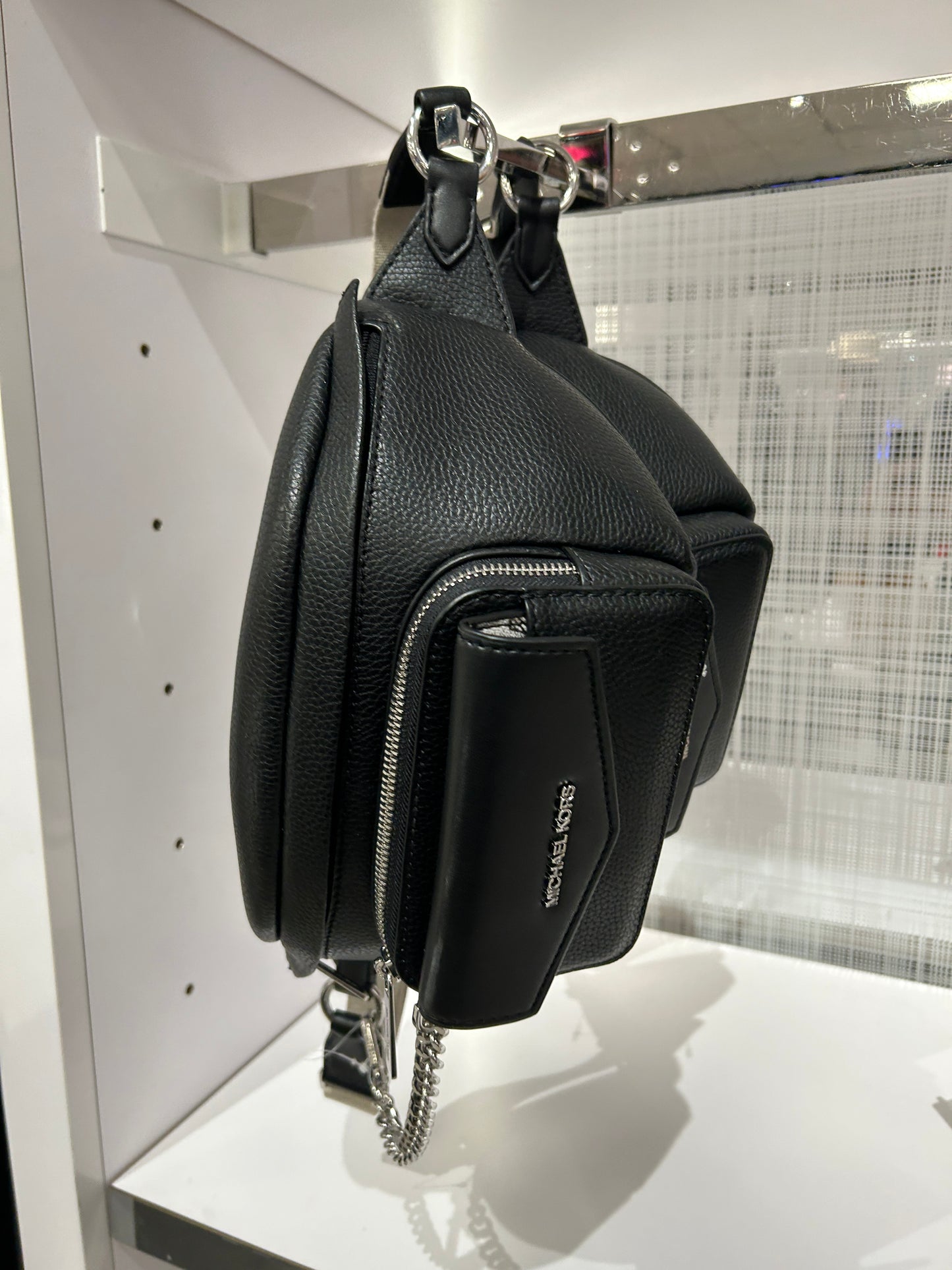 Amazon.com | Michael Kors MK Signature Fanny Pack Belt Bag Vanilla Medium | Waist  Packs