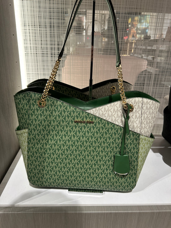 Michael kors jet set best sale tote green